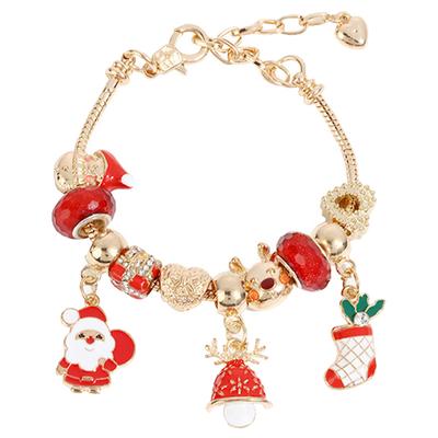 Weihnachts-Stil Kreatives Armband Legierung Elegant DIY Modische Armbänder für Frauen Mädchen Typ1