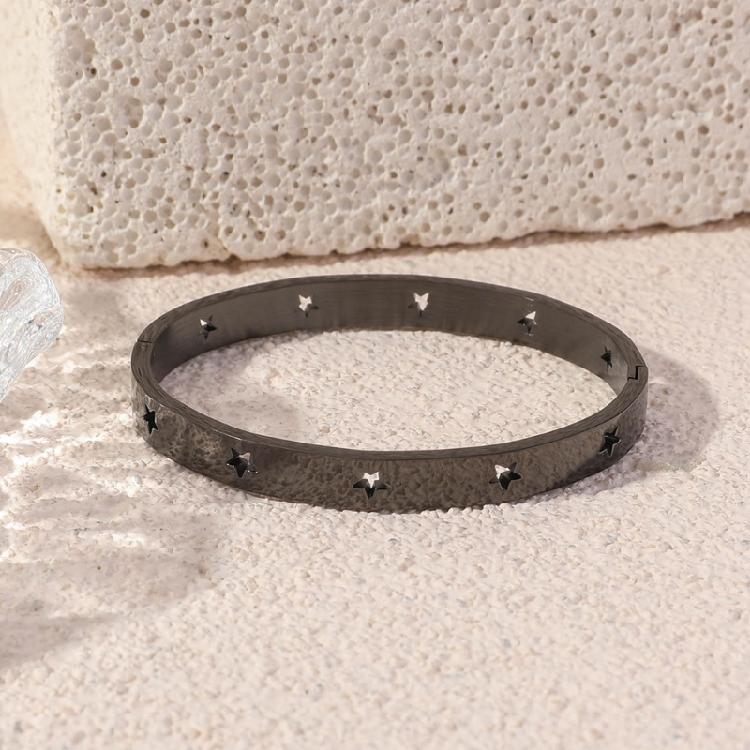 Edelstahlarmband Hohlsternmuster Armband Handgelenkschmuck Sternarmreif