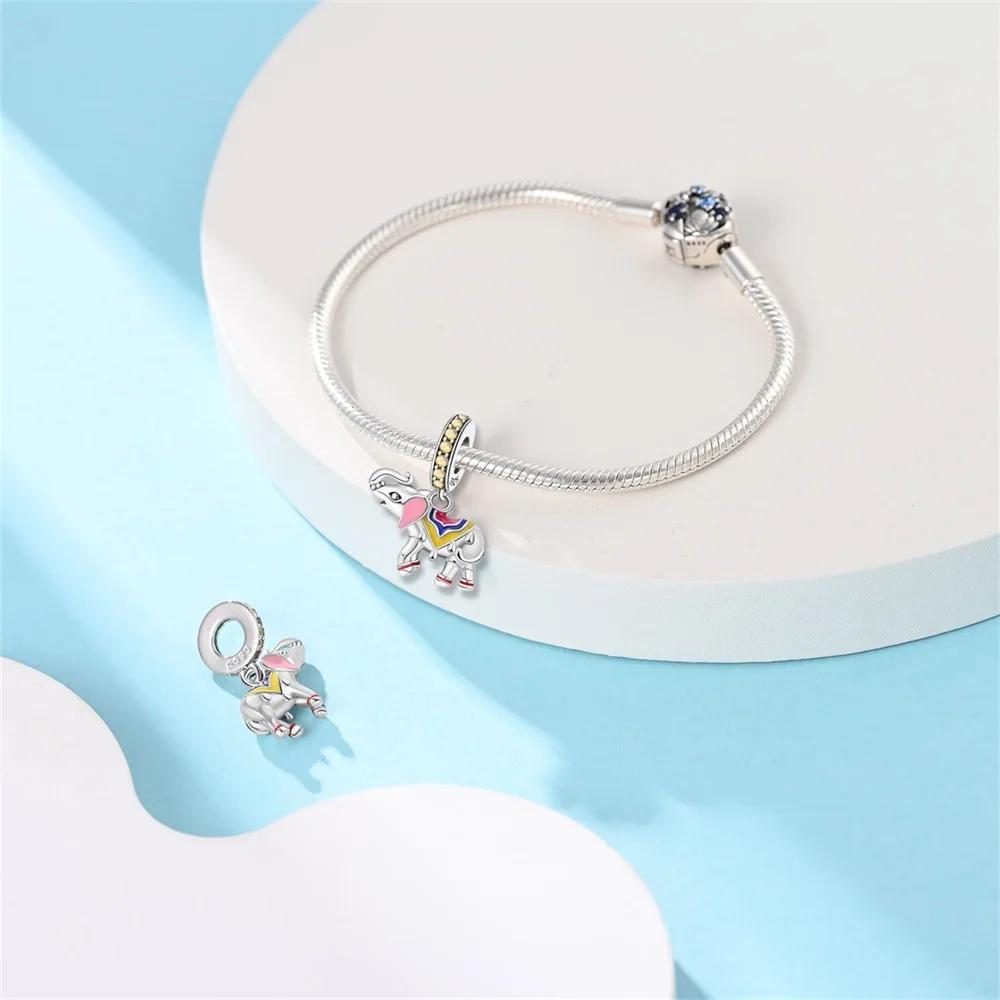 Copper Desert Pyramid Camel Elephant Charm Bead Fit Bracelet Original Charm For Women Diy Jewelry Making