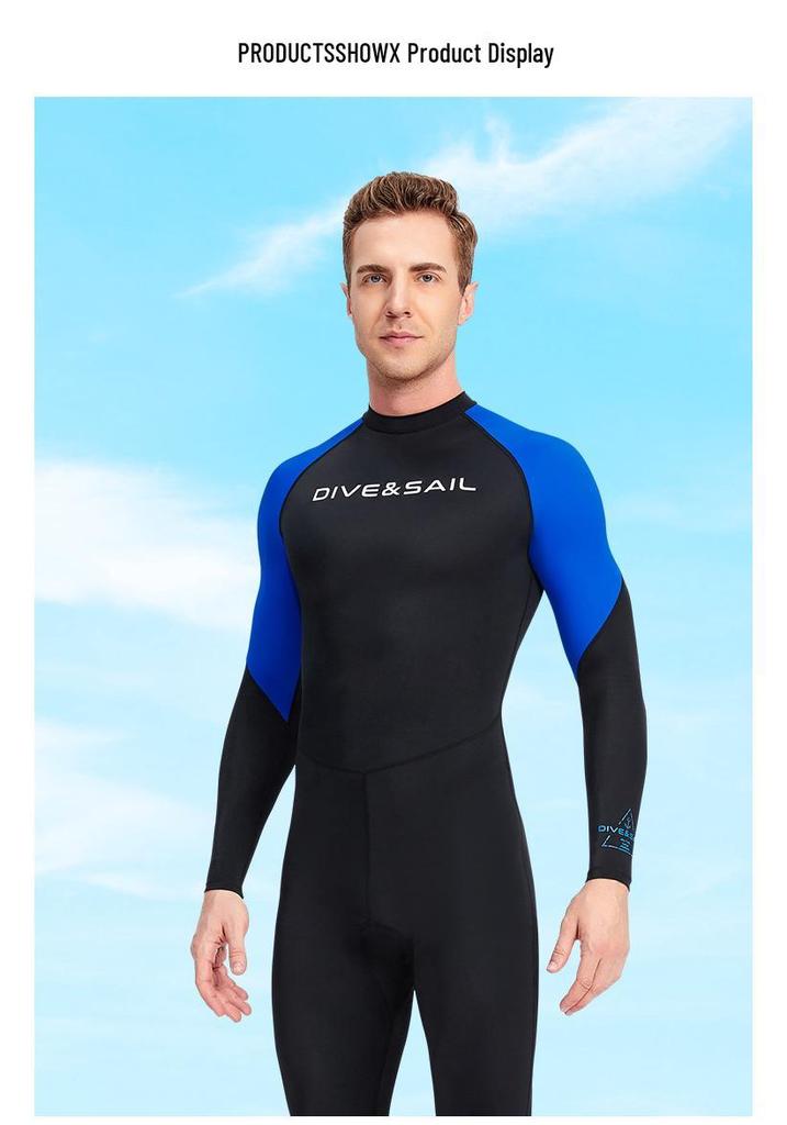 Men's Lycra Quick-Dry Full Body Swimsuit with Sun and Jellyfish Protection