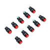 10PCS Round Illuminated Push Button Switch 16mm 5Pin Green Reset Button Control Switch with LED Indicator