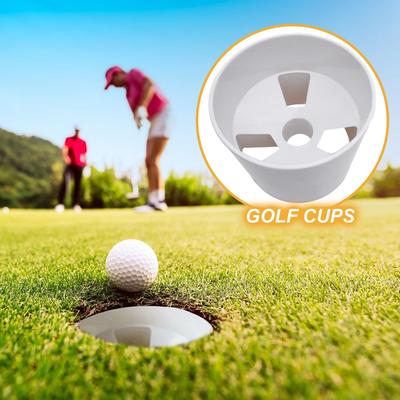 1 Pcs Golf Hole Cup10cm Plastic White Golf Putting Green  Golf Putter Cup Golf Hole Cup Golf Training
