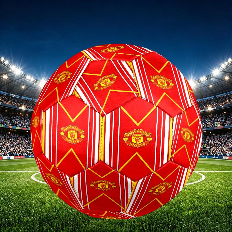 Manchester United F.C Print Size 5 Soccer Ball, PU Wear Resistant Football for Match Training and Daily Practice, Birthday Gift for Soccer Fans