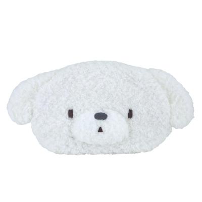 Sunlemon Fluffy Watton Pouch Dog WH 18 X 5 X 10 Cm Miscellaneous Goods and Small Items Case with Gusset and Zipper Animal Dog P-9452