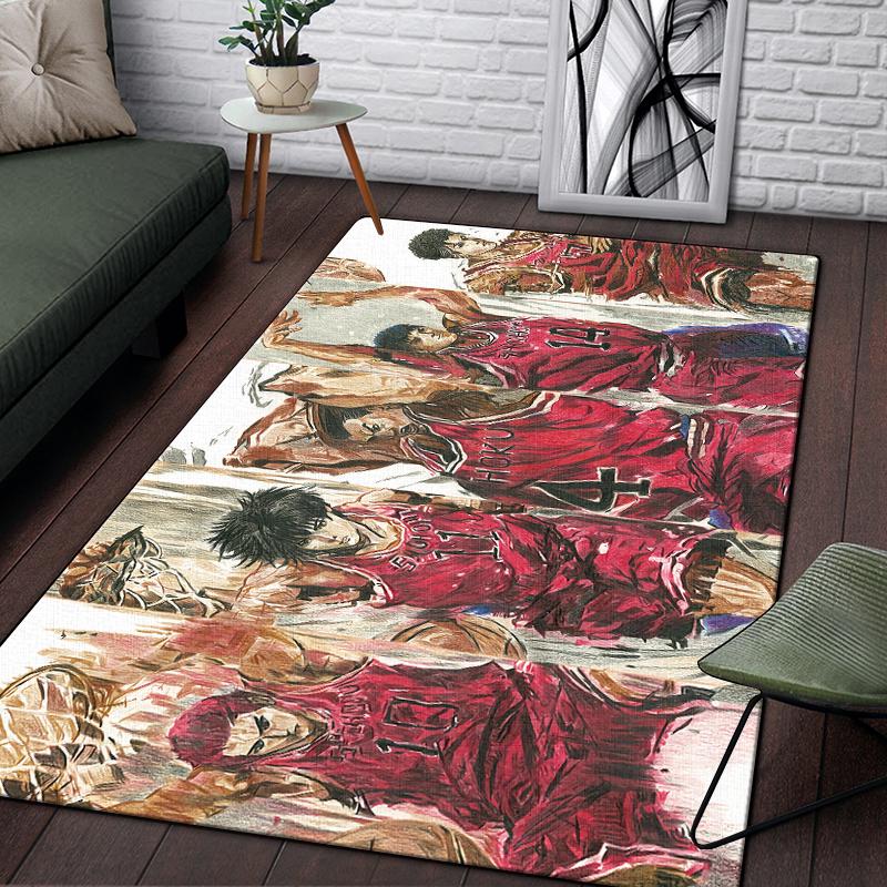 SLAM DUNK benutzerdefinierter Teppich Wohnzimmer Küchenmatte Fußmatte Yogamatte Heimdekoration Waschraum Bodenmatte Teppiche für Wohnzimmer