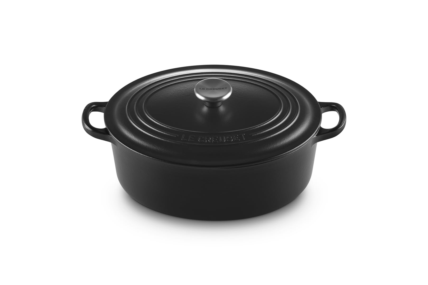 

Le Creuset Oval Cocotte 27 cm matte black Gas IH Oven Compatible