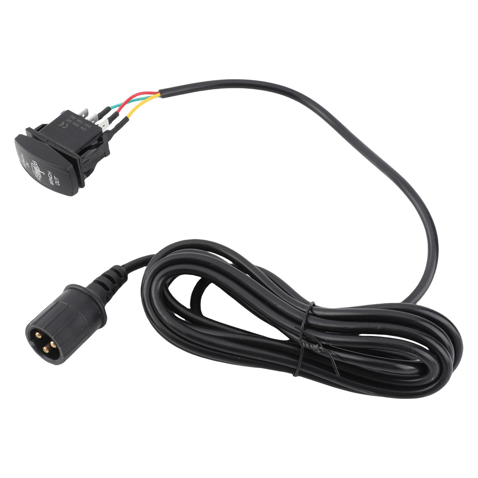 

3 Prong Winch Hand Remote Controller Extension Cable 12V Winch Rocker Switch for Cars UTVs Off Road Vehicles 10ft