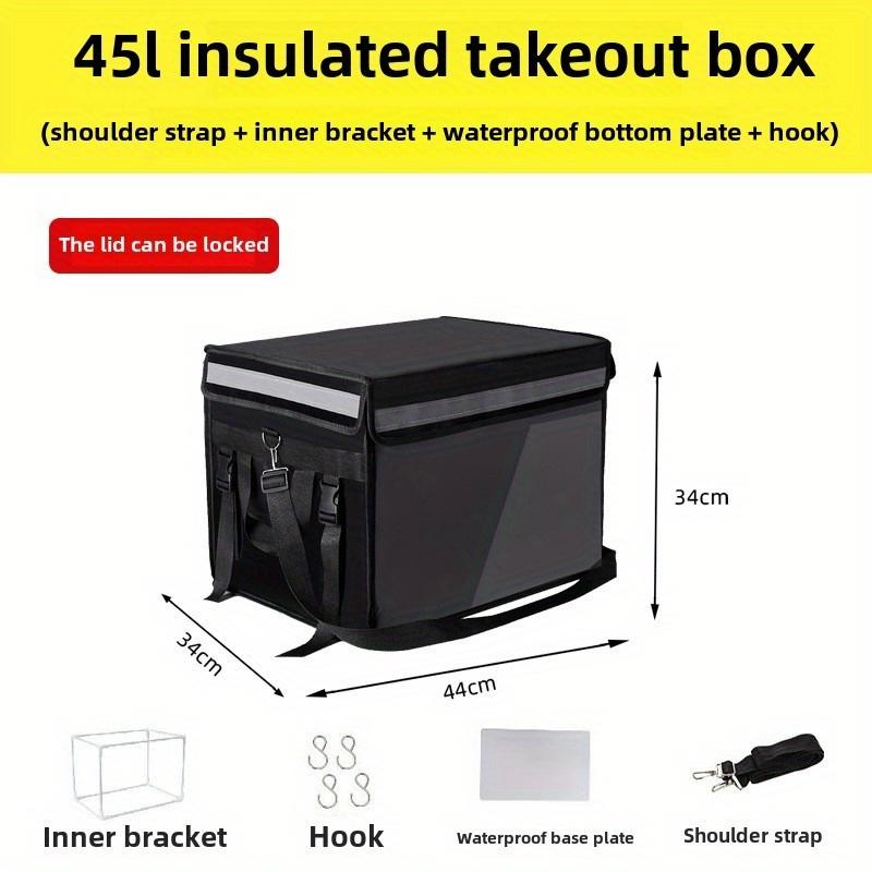 High quality oxford cloth insulated food delivery box with capacity of 30L 48L 62L for motorcycle riders, takeaway delivery