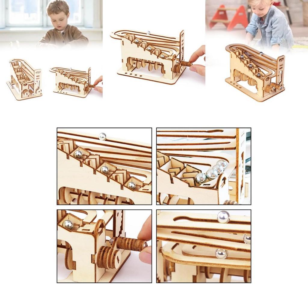 Wooden 3d Puzzle Roller Coaster Toy For Creative Mindful Play And Imaginative Learning