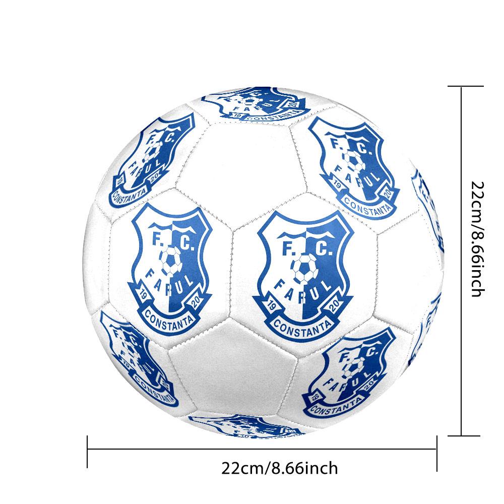 Farul FC Size 5 Soccer Ball, Machine-Stitched PVC, Durable & High Bounce, All Ages Fit, fan merchandise, matches & outdoor use.