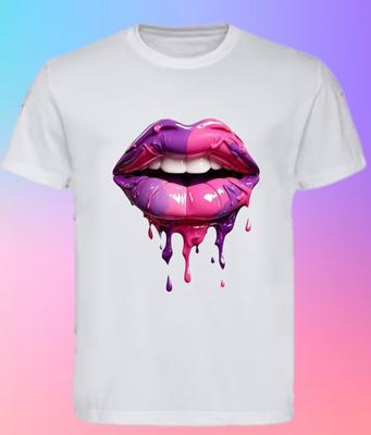 Drip Lips Custom T-shirt Top Tee Blouse Size S-3XL