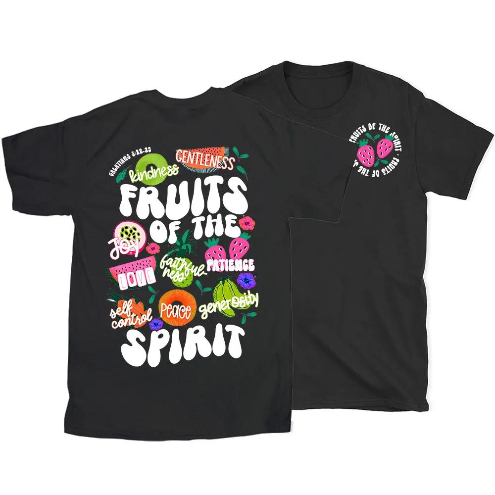 2026 Summer New Style Fruit of The Spirit Christian Highquality Casual Breathable Roundneck Tshirt for Both Unisex and Women