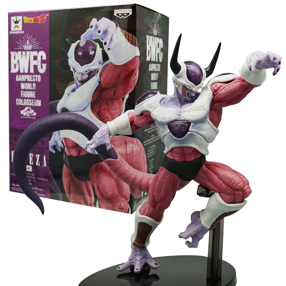 

22CM Anime Dragon Ball Frieza Figure Model King Tenkaichi Budokai Battle Terrifying Muscle Fascial Man Action Toy 2 Round Sensory Compression Bouncy With box