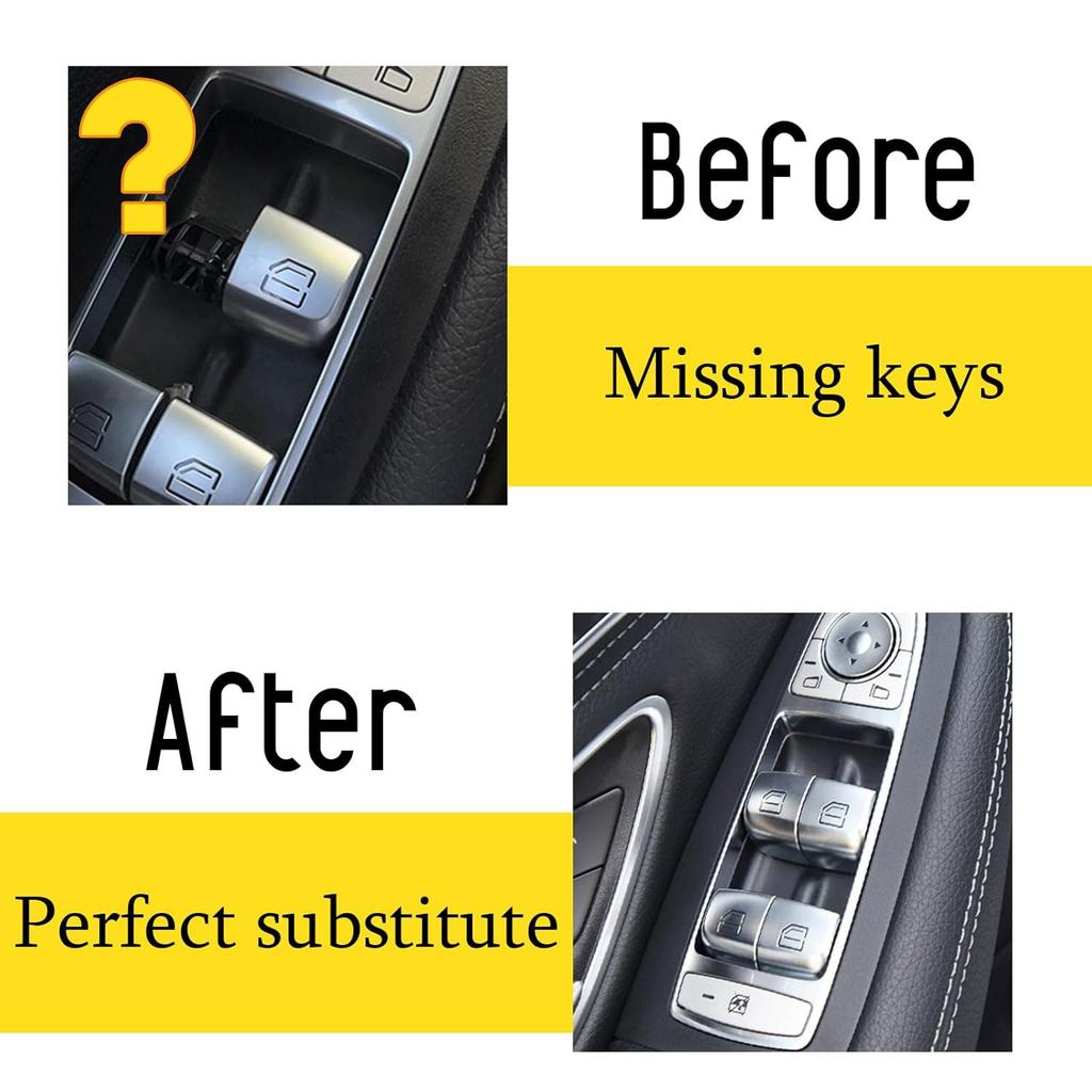 Window Control Switch Button Cover Fit for Mercedes-Benz C Class W205 C200 C300 2015-2021 GLC-Class W253 GLC250 GLC300 2016-2022 Driver Side Glass