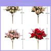 Bouquet de Roses Fleurs Artificielles en Tissu Réaliste pour Décoration de Salon et Centres de Table de Mariage