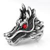 European and American Domineering Red Eye Dragon Head Ring Retro Men's Punk Jewelry Fashion Ring