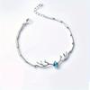 Deer Horn Heart Bracelet Copper Zircon Zircon Style for Women Valentine's Day Christmas Gift