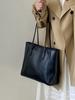 Classic Black Handbags for Women French Texture Soft PU One Shoulder Bags Casual Large Capacity Tote Bag 2026 New Trend