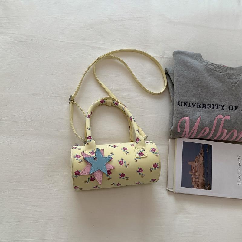 

New Floral Print Top Handle Bag Cute Bost Fashiable and Versatile Shoulder Bag Casual and Simple Crossbody Bag for Women жовтий