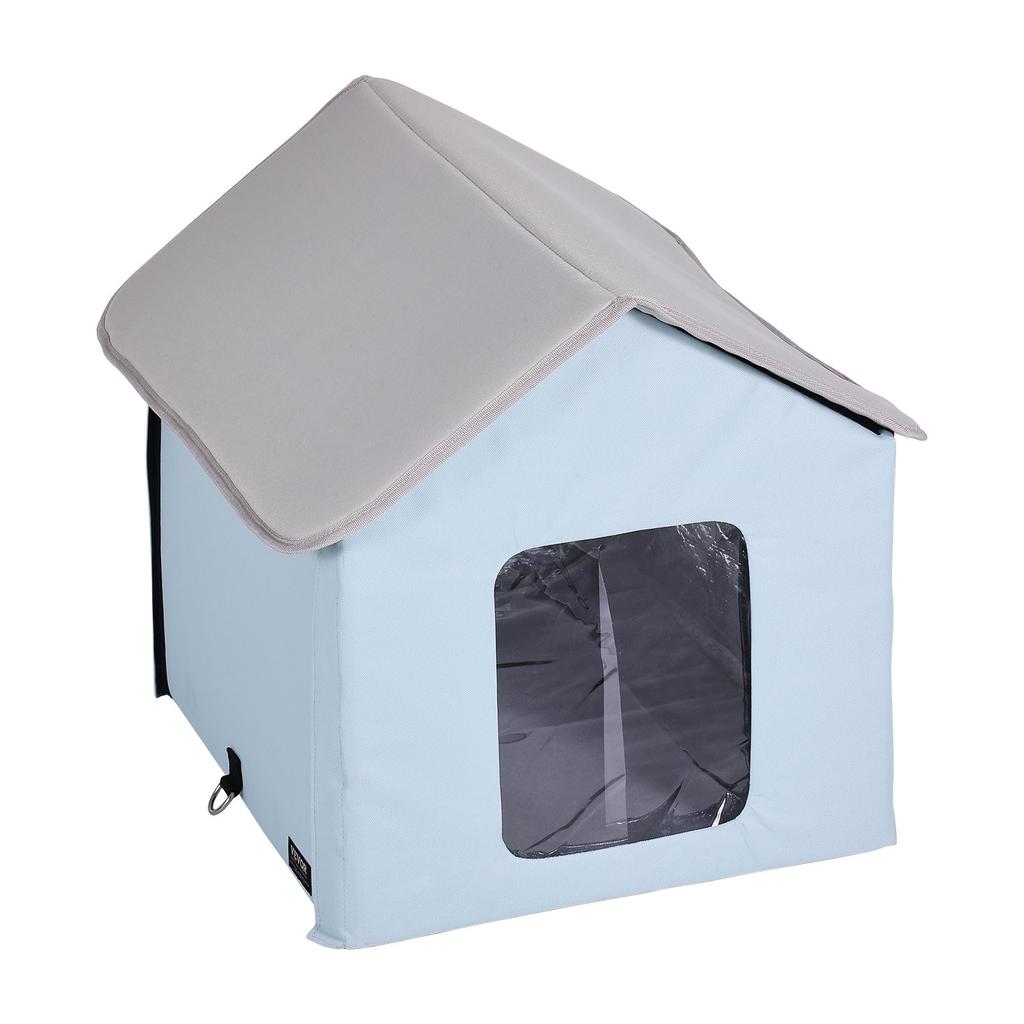 VEVOR Heated Cat House, Outdoor Kitty Shelter with Timer, 600D Oxford Cloth Foldable Cat Shelter with Heated Pad for Winter To Stay Warm and Cozy