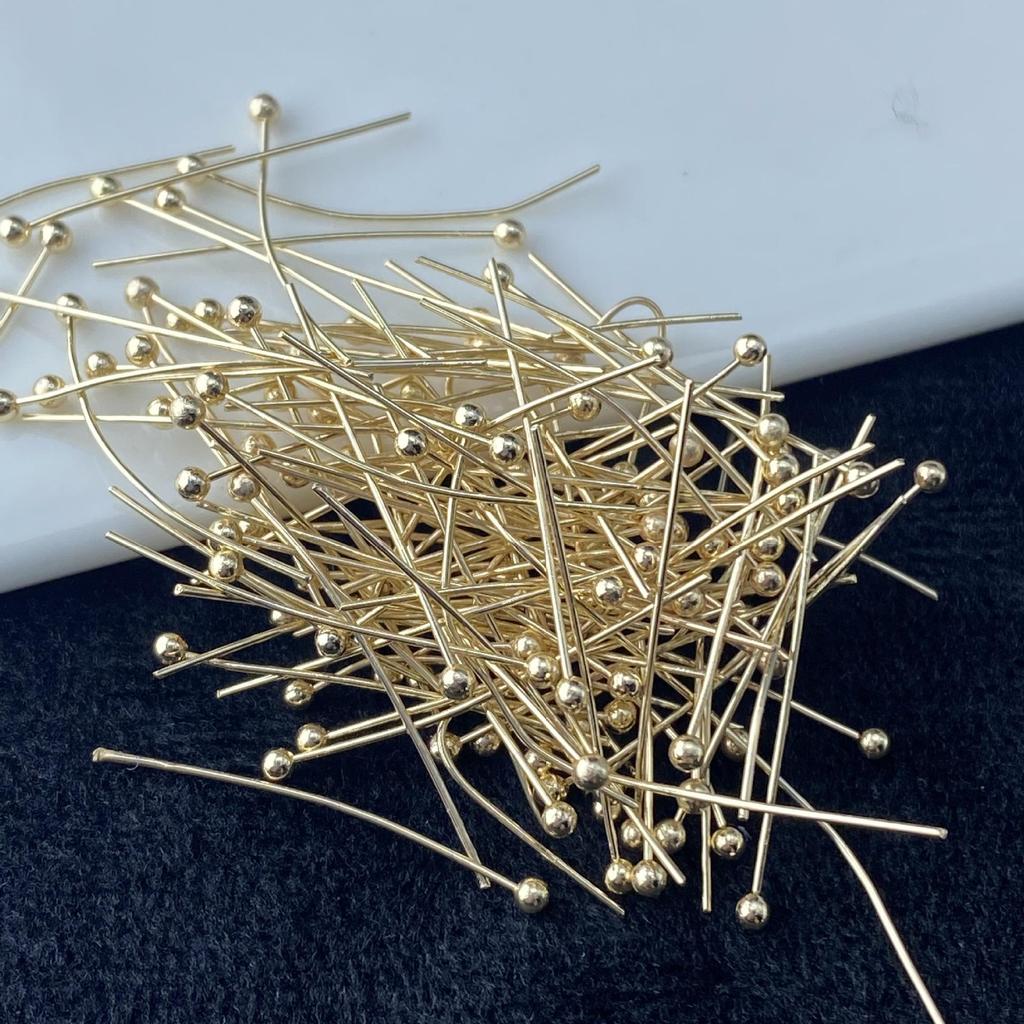 Copper Color-Preserving Large Ball Head Needles for DIY Jewelry and Bead Stringing.