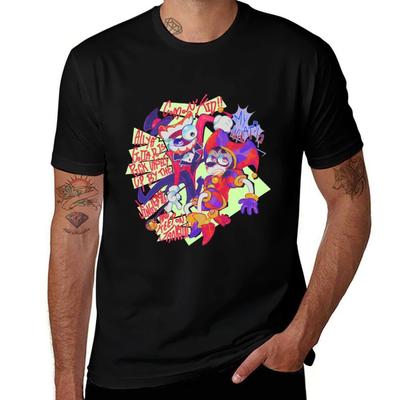 The Amazing Digital Circus Art T-Shirt Blacks Valentines Clothes Graphic Tee Shirt Oversized T Shirts for Men