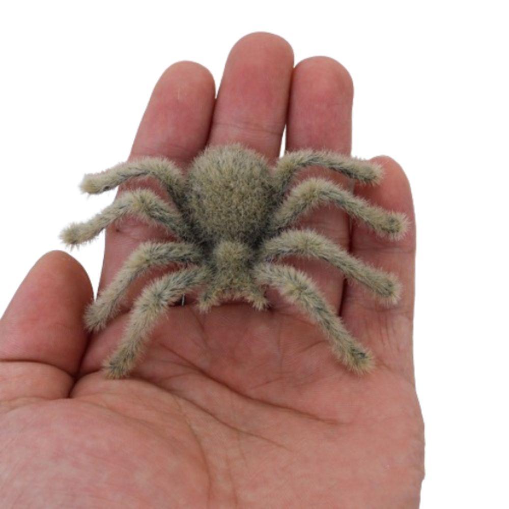 3D Halloween Plush Spider Realistic Artificial Spider Flocking Black Spider  Party Prop
