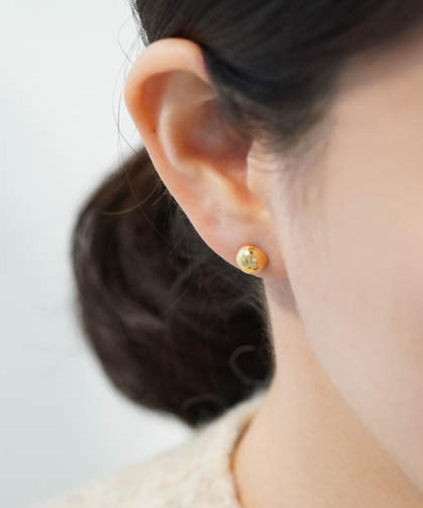 Alleun Silver 925 Ball Earrings Bold Hemispherical Convex