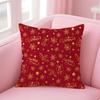 Celebrate Art Christmas Day Print Cushion Cover Pillow Case Soft Skin Friendly Fabric  Concealed Zipper
