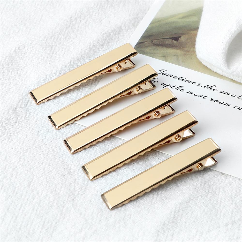 30/50pcs Pinces Alligator en Métal pour Cheveux Couleur Or Basique Pince à Cheveux pour Bijoux DIY Épingles à Cheveux pour Femmes Outils Accessoires de Coiffure