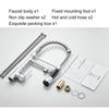 Black Chrome Brushed Nickel Flexible Kitchen Faucets Pull Out Mixer Tap Faucet Spring Style Spray Deck Mounted Kitchen Water Tap  Cold Kitchen Faucet