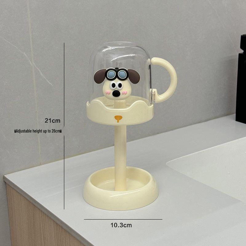 Cute Toothbrush & Toothpaste Storage Rack Set with Cup