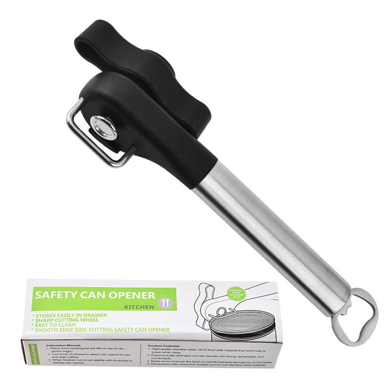 Stainless Steel Single Handle Side Cut Safety Can Opener