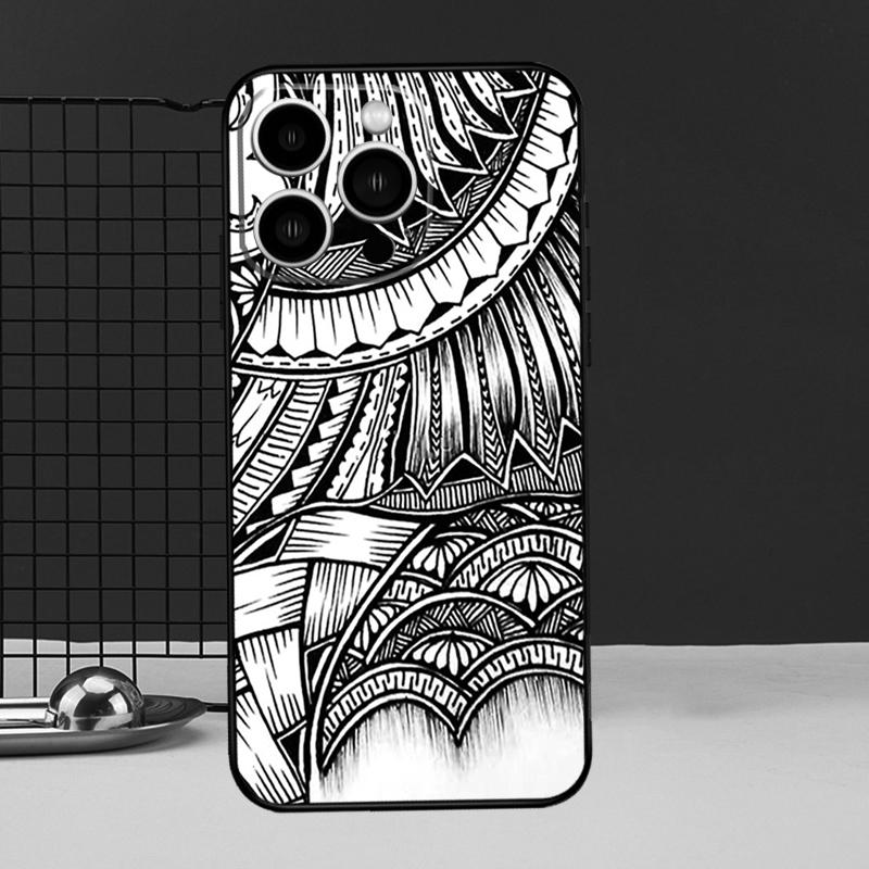 

Чехол для iPhone 13 12 11 14 Pro Max XS Max XR X 6S 7 8 Plus SE 2020 с рисунком маори, полинезийским самоанским племенем, задняя крышка, чехол для телефона iPhone 14Pro MAX