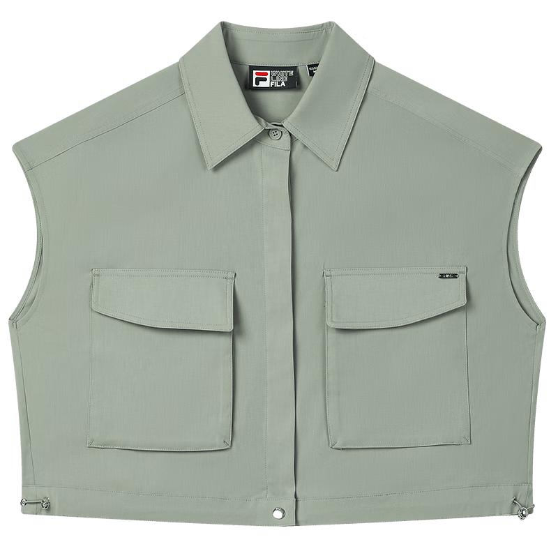 FILA Women's Fashion Casual Loose Short Woven Vest