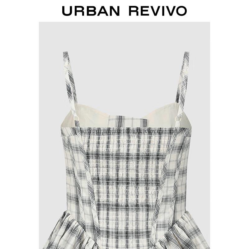 UR2025 Women's Fashion Color-block A-Line Mini Suspender Dress