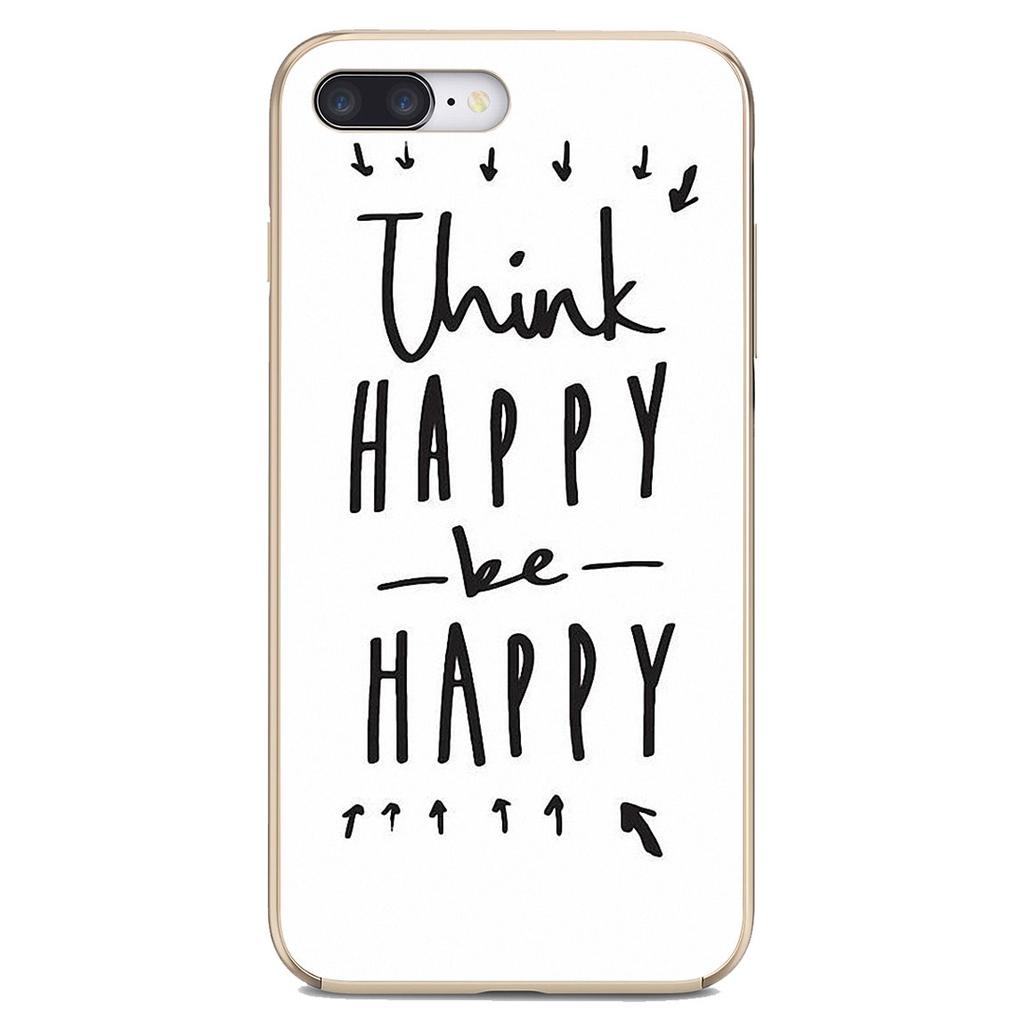 TPU Hülle für Samsung Galaxy Note 3 4 5 8 9 10 S3 S4 S5 Mini S6 S7 Edge S8 S9 Plus Denk positiv sei glücklich Inspirierendes Zitat