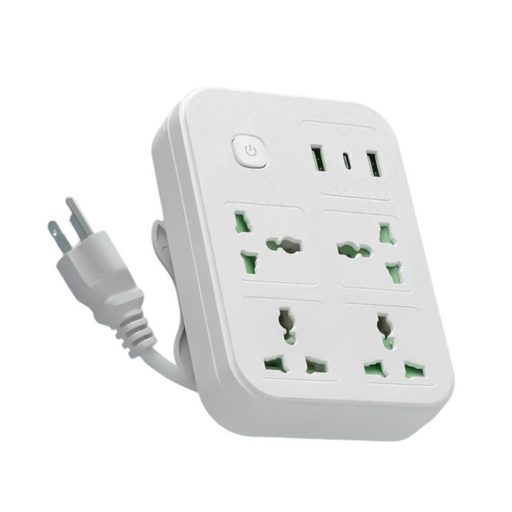 2500W Outlet Extender with USB Port Power Strips Multiple Plug Outlets Wall Adapter for Home Travel Electronics Office