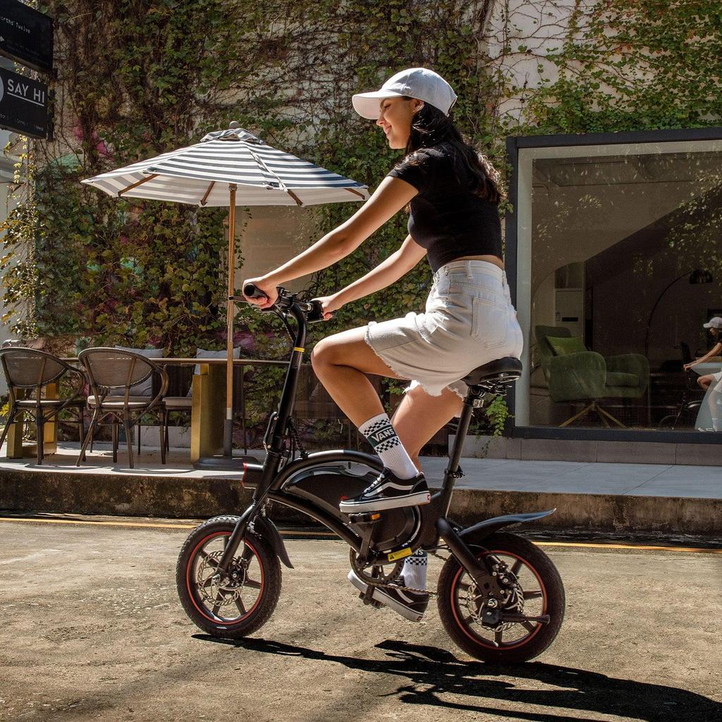 DYU D3F 36V 250W Foldable E-Bike - 50km Pedal Assist, Ultra-Light 17kg Steel Frame & Dual Disc Brakes
