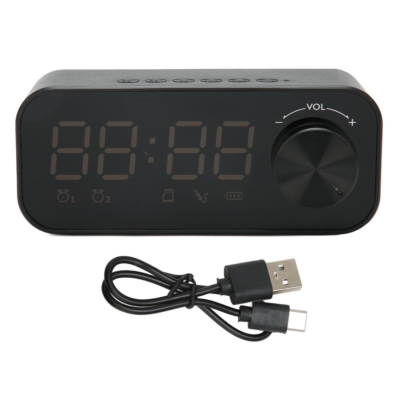 S   Alarm Clock Radio Digital LED Display Subwoof    Mirror   S   Alarm Clock for Bedroom