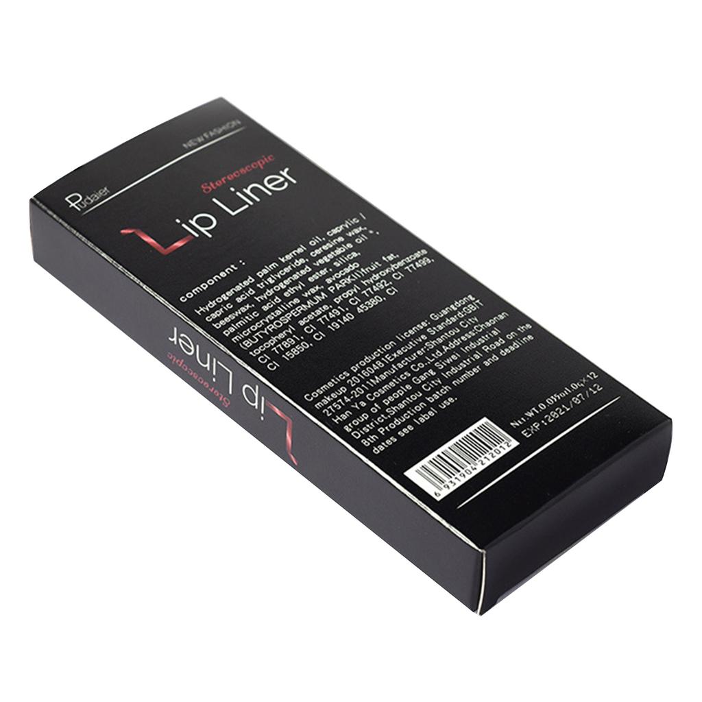 12 Colors Lip Pencil Set Waterproof Long-lasting Lip Liner Matt Lipstick Pen