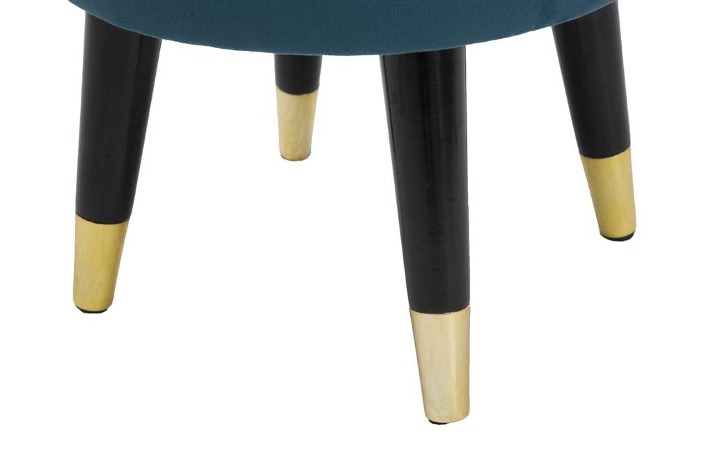 Stool Paris Teal Gold Ø 35X40.5 Cm