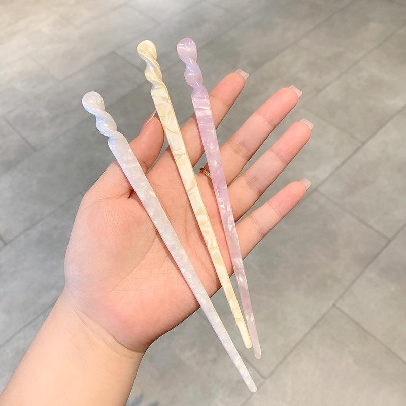 Chinese Style Hair Sticks Vintage Acetate Resin Chopstick Women Hairpins Clip Pin Headwear Wedding Jewelry Accessories Gifts