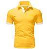 New Trendy Men'S Summer Collar Paul T-Shirt Men'S Heavy Oversize Solid Color Casual Short Sleeve