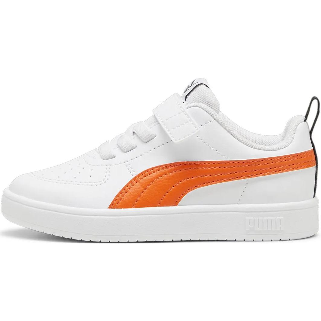 Puma Rickie Comfortable Versatile Anti-Kick Shock-Absorbing Low-Top Kids Skate Shoes Kids skate shoes White 385836-31 28