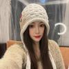 Autumn And Winter Warm Handmade Braid Knitted Hat Trend   Patch Tassel Wool Hat
