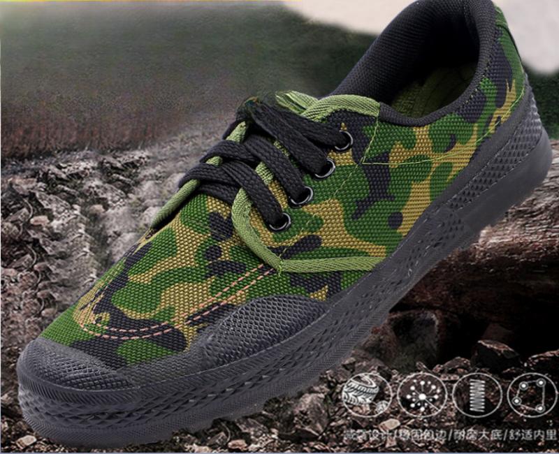 Pantofi de lucru cu talpă de cauciuc, adidași anti-alunecare din pânză pentru construcții/fermă/antrenament, încălțăminte tactică durabilă cu gleznă joasă/înaltă