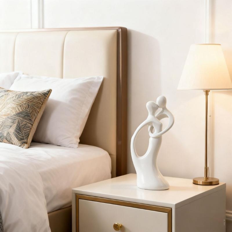 Home Decors Modern Abstract Art Kissings Lover Statue Table Decorations for Dining Room Living Room Office Centerpieces