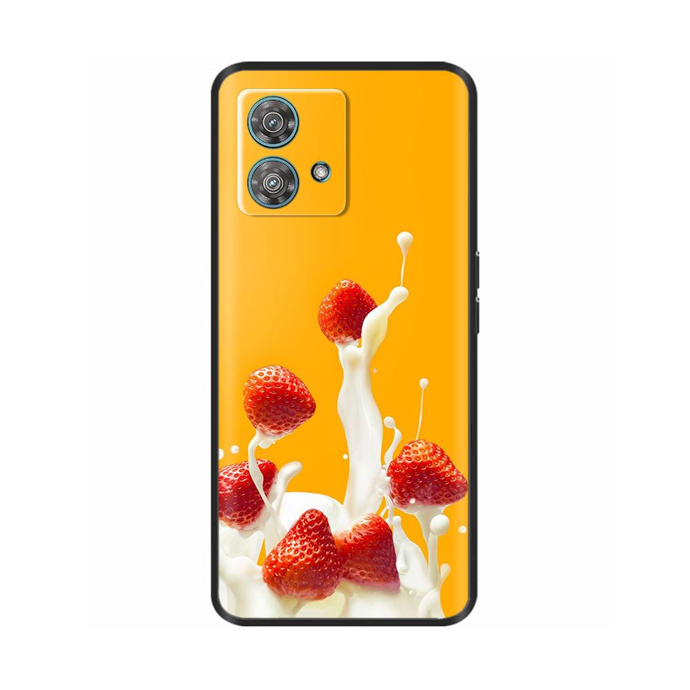 For Motorola Edge 40 Neo Case Cute Soft Black Silicone Phone Back Cover for Moto Edge40 Edge 40 Neo Protective Shell Cases Coque