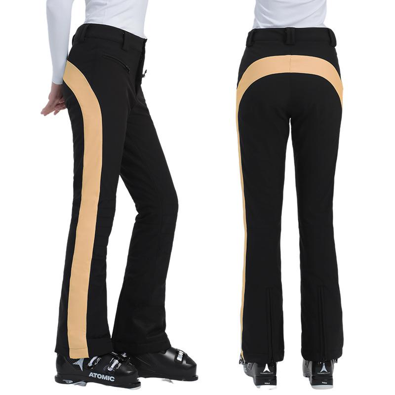 Kadın Çift Tahta Su Geçirmez Kayak Pantolonu - Kış Sıcak, Rüzgar Geçirmez ve Açık Hava Kar Sporları için Esnek